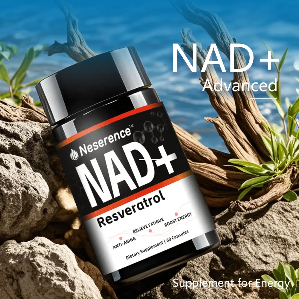 Neserence NAD+ Advanced - NAD+ Supplement for Skin Aging Support, Energy, and Focus - 500mg per Serving - 60 Count (30 Day Supply)