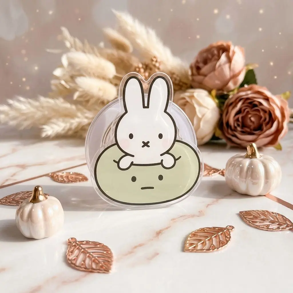 Kawaii Bunny MagSafe Phone Grip, Cute Minimal Animal Magnetic Pop Socket, Aesthetic Smartphone Kickstand, Whimsical Gift for Her