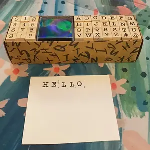 Two-Piece Multi-Functional Wooden Letter Number Stamp Set (40 Pieces + Ink), DIY Album Making, Creative Craft Supplies