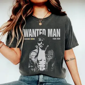Benson Boone Tour Shirt 2026, Wanted Man Graphic Tee, Vintage Concert T-Shirt, Comfort Colors Unisex T-Shirt, Fan Gift