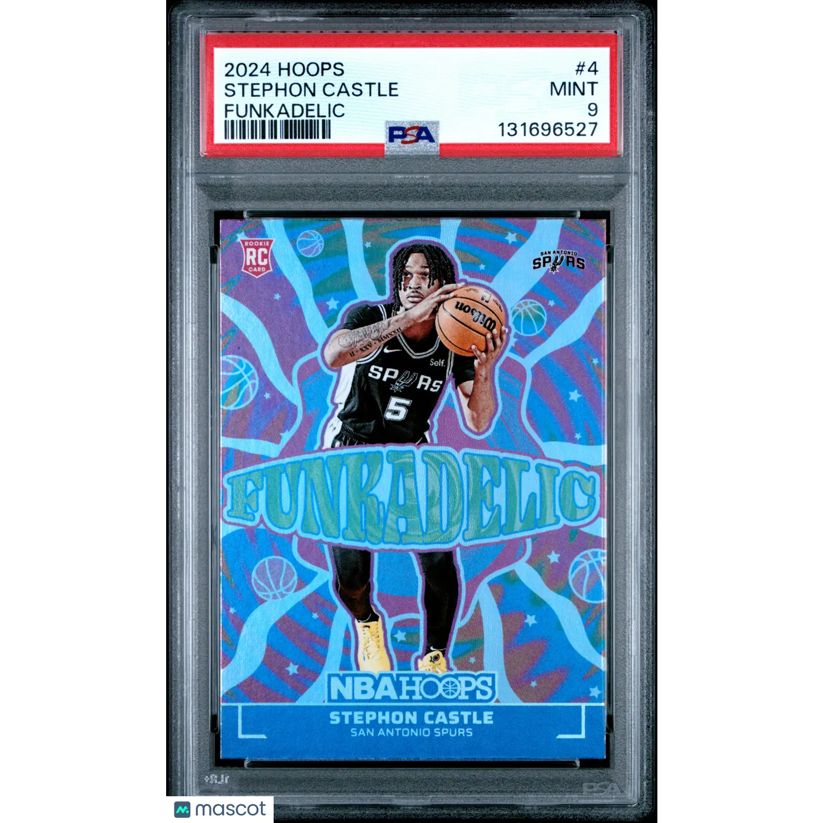 2024 PANINI NBA HOOPS FUNKADELIC #4 STEPHON CASTLE PSA 9 RC