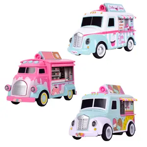 Maxx Action Food Truck Toy Cars 3-Pack – Friction Powered Vehicles with Lights & Sounds