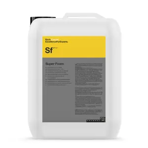 Koch Chemie Super Foam SF Concentrate | High Dilution Efficiency for Rich Prewash Lather | Protection Friendly on Coated and Waxed Finishes | Even Coverage with Foam Lance or Cannon | 5 Liters