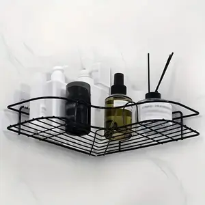No-Drill Triangle Shower Corner Shelf – Wall Mounted Bathroom Storage Rack (Waterproof, Rust-Resistant) for Shower/Kitchen