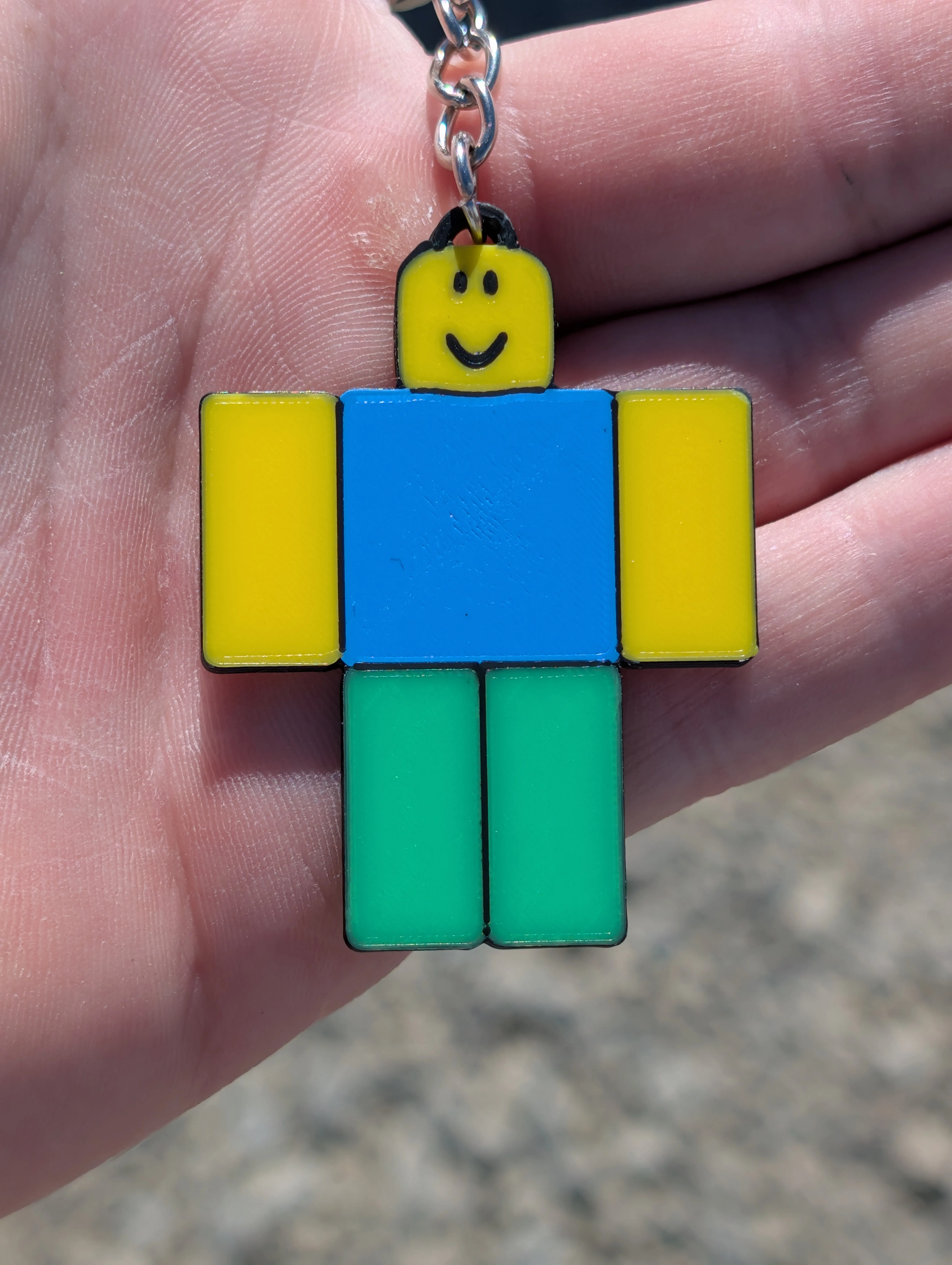 Roblox Noob Inspired Keychain, Roblox Noob, Keychain, Purse