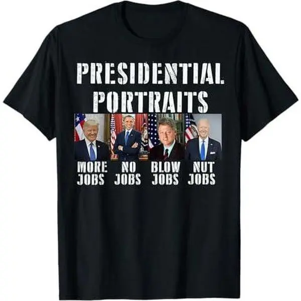 Humor Presidential Portraits Trump Obama Biden Clinton T-Shirt