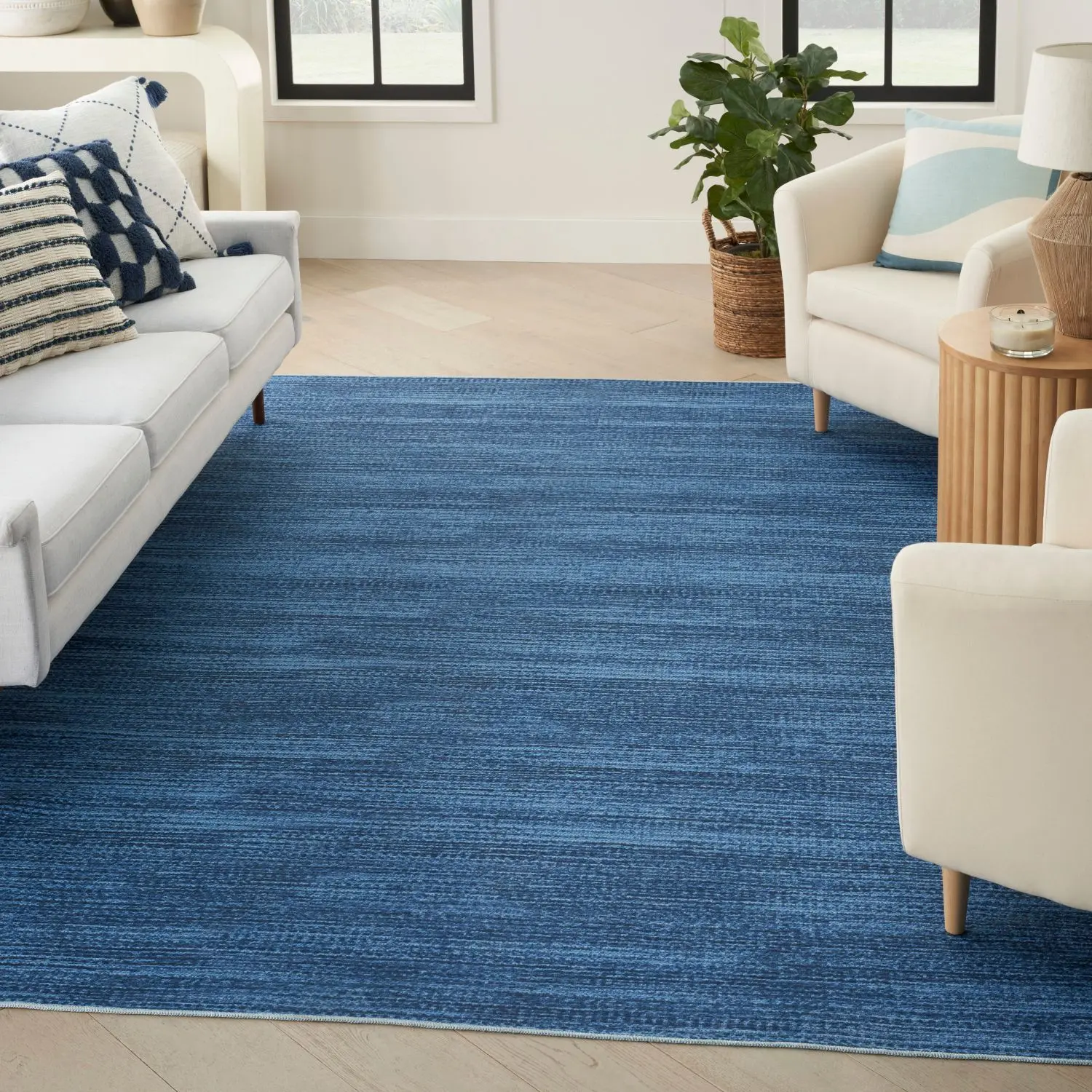 Nourison Abstract Modern Flatweave Machine Washable Non-Slip Living Room Rug - Home Decor Rug for Living Spaces, Living Room Rugs