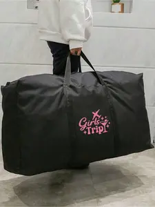 1 foldable travel bag, unisex storage bag, portable handbag, large capacity luggage bag, airplane pattern, multifunctional travel accessory, luggage bag, moving bag, Oxford cloth material, packing luggage bag