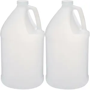 1 Gallon HDPE Plastic Jug with Child-Resistant Caps Made in USA - Pack of 2