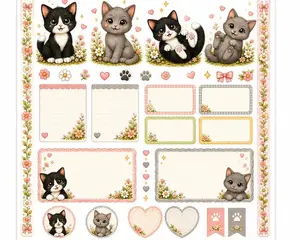 Highland Sweethearts™ Smokey & Bear Planner Sticker Sheet
