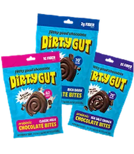 Probiotic Chocolate Bites - Variety Pack (3 Bags) - Gut Friendly, Sweet Treat, High in Fiber