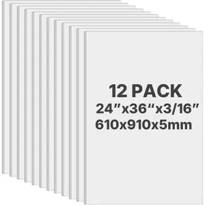 TikTokShopBlackFridayVEVOR Foam Board, 12 Pack 24 x 36 Inch, 3/16 Inch Thickness White Poster Board, Acid-Free Double Sided Foam Core Sheets for Mounting, Crafts, Paintings Prints, Art, Display, Presentation and Projects