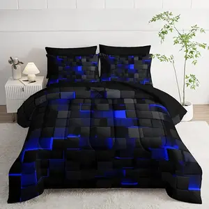 Cyber-Themed 4-Season Bedding Quilt Set - Soft Textile Duvet Set for Bedding & Linens