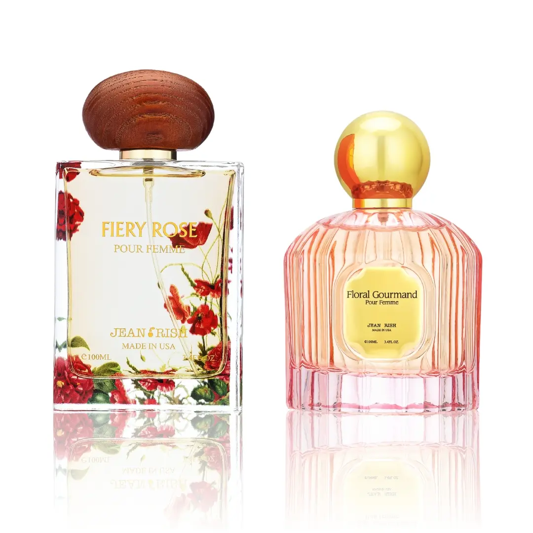 Floral Gourmand + Fiery Rose Combo | Jean Rish | 3.4 Fl Oz / 100 ml | Made In USA