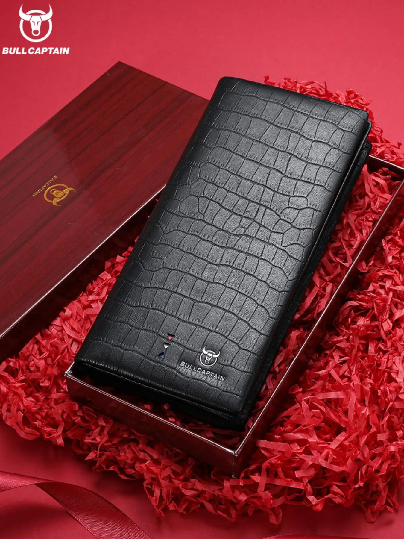 Men's Business Fashion Long Wallet, Genuine Leather Cowhide Wallet, Casual Trendy Wallet with Card Slots, Fashionable Walet for Daily Use