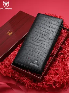 Men's Business Fashion Long Wallet, Genuine Leather Wallet, Casual Trendy Wallet with Card Slots, Fashionable Walet for Daily Use