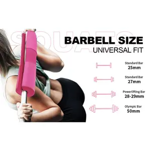 Barbell Squat Pad - Neck & Shoulder Protective Pad - Great for Squats, Lunges, Hip Thrusts, Weight Lifting & More - Fit Standard and Olympic Bars Perfectly