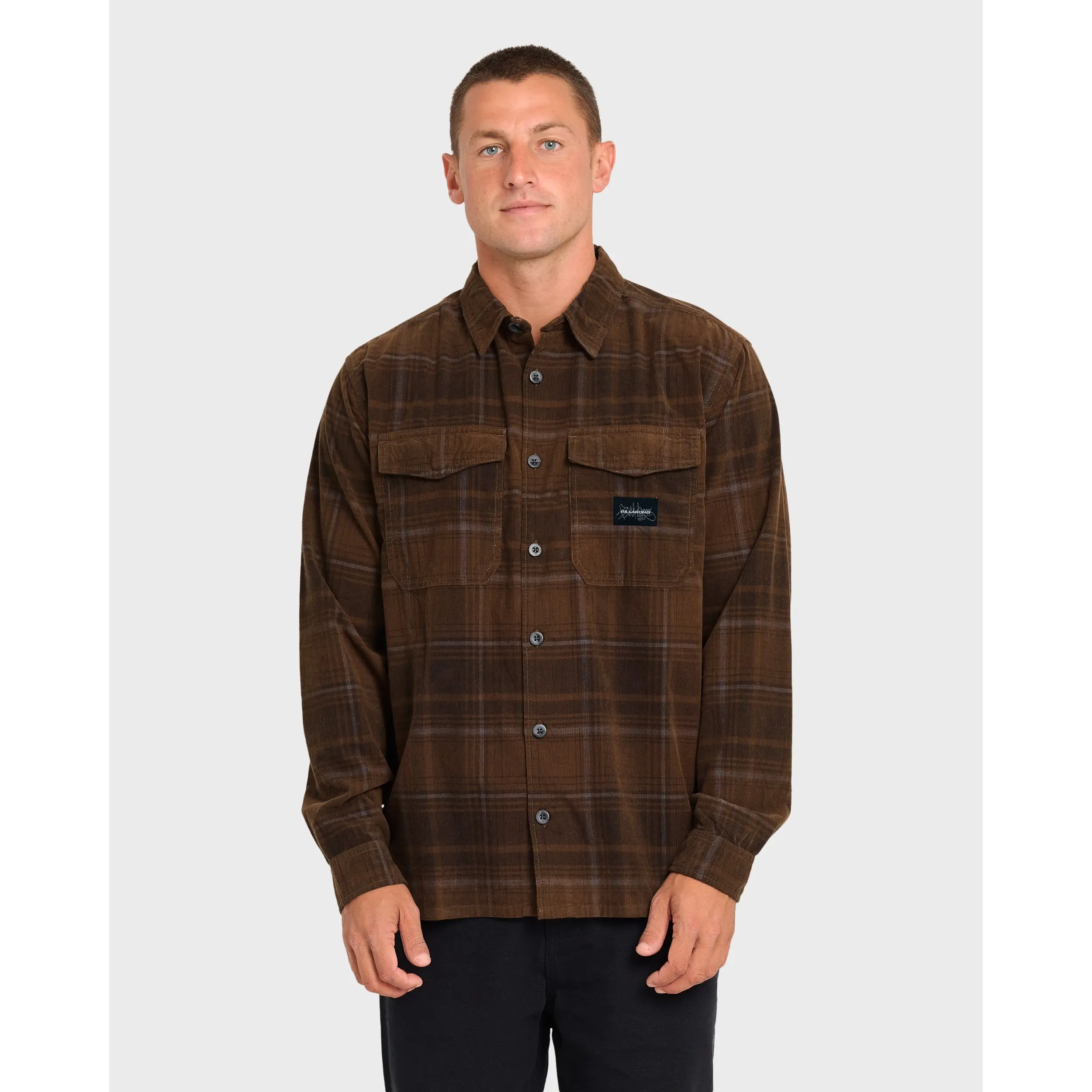 Bad Dog Long Sleeve Corduroy Shirt - Carafe