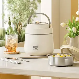 Stainless Steel Insulated Lunch Box, Includes Insulation Bag, Spoon, Chopsticks, Leak-Proof Reusable Bento Box, Ideal for Home Office School