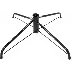 16.9 inch Christmas Tree Stand for Artificial Trees, Folding Christmas Tree Base for 3 Ft to 6 Ft Artificial Trees, Fits 0.5-1.25 Inch Tree Pole Green