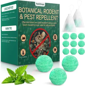 Rodent Mouse Repellent 14 Pack, Peppermint Oil Moth Balls for Mice Rats Deterrent, Natural Pest Control Mothballs for Rodents, Squirrels, Skunk, Mole, Gopher, Pets Safe, Indoor and Outdoor Use