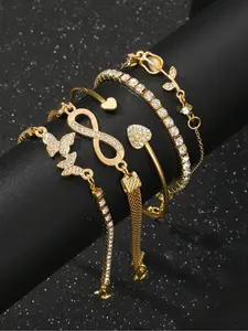 Fashionable Artificial Gemstone Decorated Bracelet, Elegant Jewelry Bracelet, Fashion Jewelry for Party, Daily Clothing Decor, Trendy All-match & Exquisite Beaded Bracelet for Birthday Gift, Stackable Bracelets