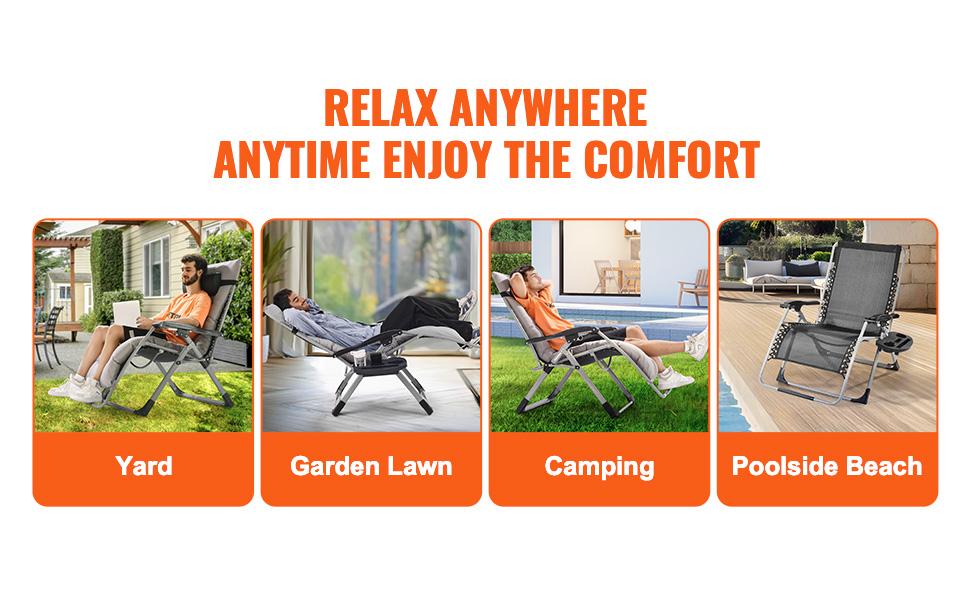 SucceBuy Zero Gravity Chair Zero Gravity Recliner Lounge Chair Adjustable Anti Gravity Chair with Cushion Footrest and Cupholder SucceBuy Zero Gravity Chair Zero Gravity Recliner Lounge Chair Adjustable Anti Gravity Chair with Cushion Footrest and Cupholder