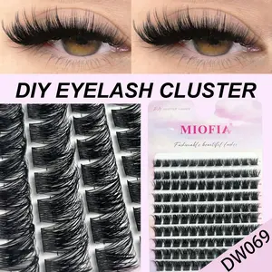 120 D Curl Segmented False Eyelashes, Natural Look 8-14mm Mixed Length, Easy Wear Lightweight, DIY Handmade for Daily Party Photography
