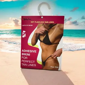 Seskytan Adhesive Bikini for Perfect Tan Lines, Tanning Bikini for Flawless Tan Lines, Thong Style Bikini for Women's Wears - Bra, Womenswear