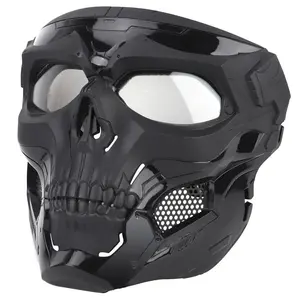 Skull-themed Face Mask - Durable Plastic Drawstring Closure, Suitable for Outdoor Activities, Themed Parties, Cosplay Events, Halloween Costumes and Decorations.