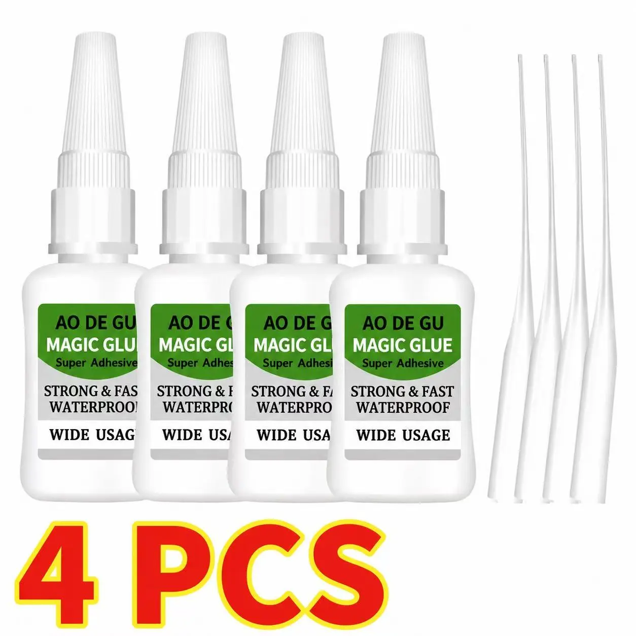 4-Pack Oil-Based High Bond Adhesive Repair Glue Bottles, Quick-Drying Strong Adhesion for Metal, Plastic, Wood, Ceramic, Marbles (Tools & Hardware Applications), Glue For Shoes