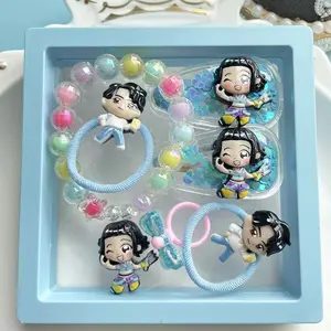 Demon Hunter Girls Pendant Bracelet Jewelry Box Girl Unique Beaded Bracelet Gift Box - Versatile Cartoon Bracelet - Ideal Gift Option for Friends and Family