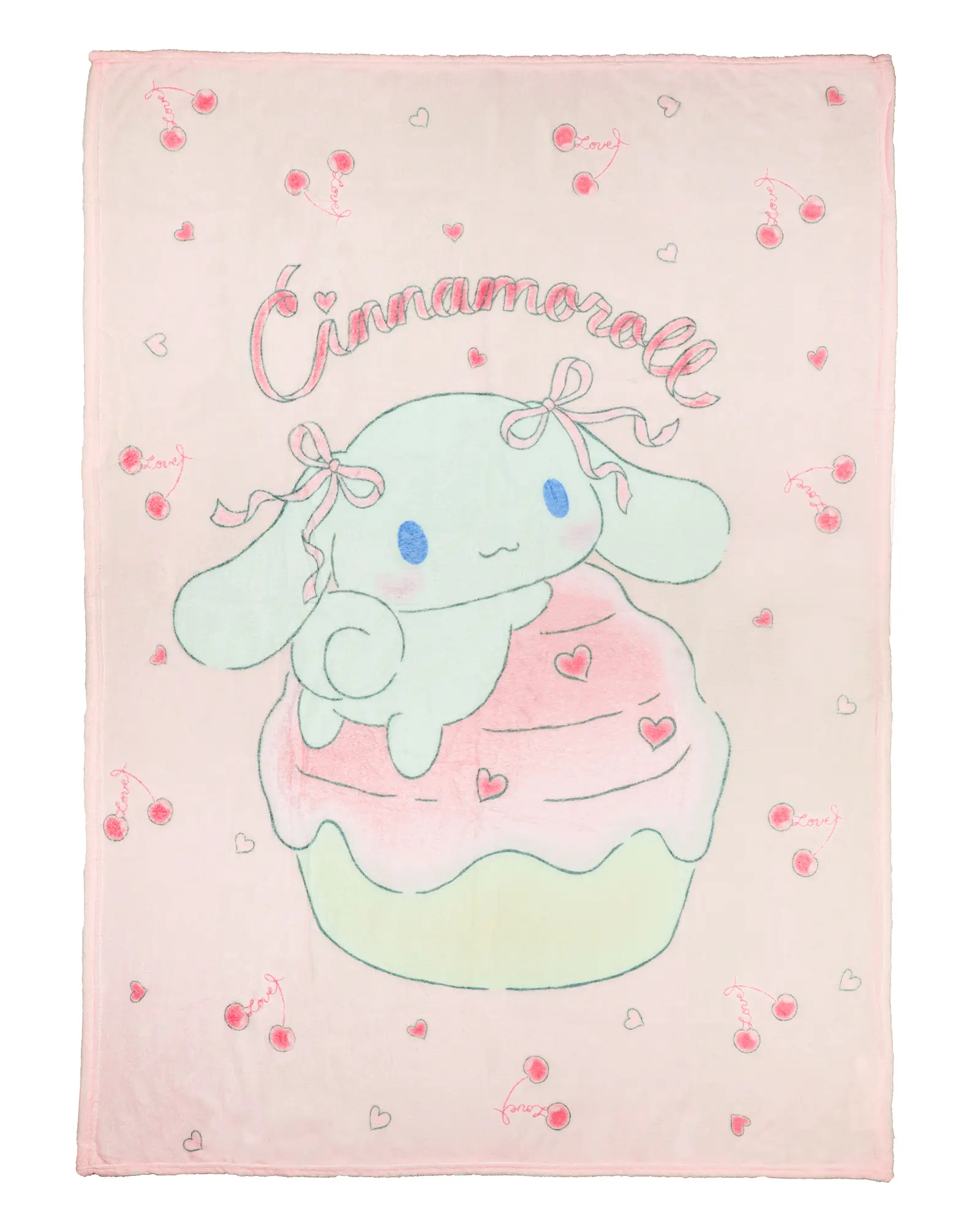 Sanrio Hello Kitty And Friends Throw Blanket Cinnamoroll Cherry Cupcake Hearts 46"X60"