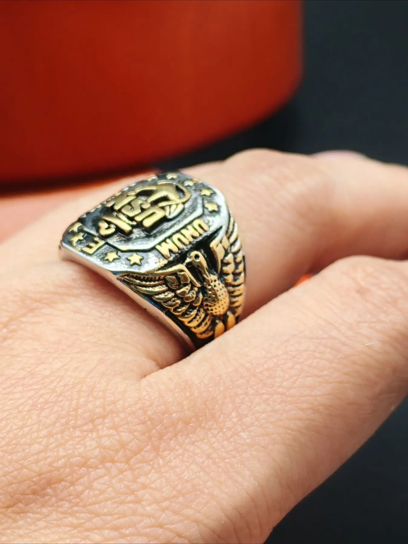 Men's Stainless Steel Anchor Ring, Streetwear Hip-Hop Style, Graphic Pattern, Birthday & Father's Day Gift, All Seasons Jewelry
