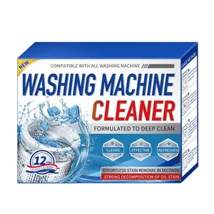 Washing Machine Cleaner Descaler 12 Pack - Deep Cleaning Tablets For HE Front Loader & Top Load Washer, Septic Safe Eco-Friendly Deodorizer, Clean Inside Drum And Laundry Tub Seal - 12 Month Supply Multifunction Strong Deodorization