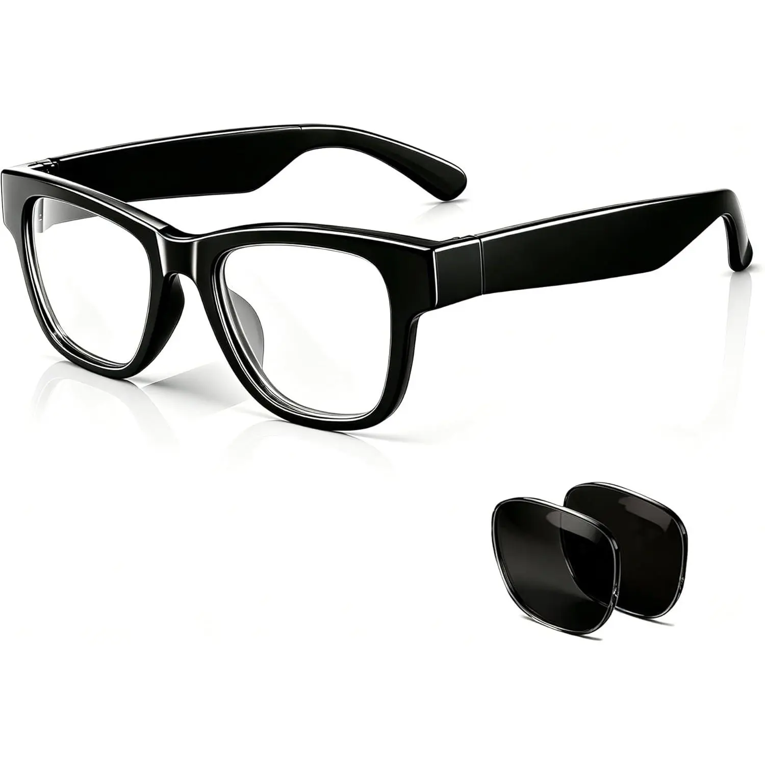 AI Smart Glasses with Chat G, Bluetooth Glasses with 164 Langues for Men and Women, Music Playback & Hands-Free Calls, Color-Change Lens, Voice Assistant