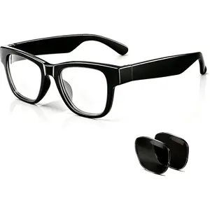 AI Smart Glasses with Chat G, Bluetooth Glasses with 164 Langues for Men and Women, Music Playback & Hands-Free Calls, Color-Change Lens, Voice Assistant