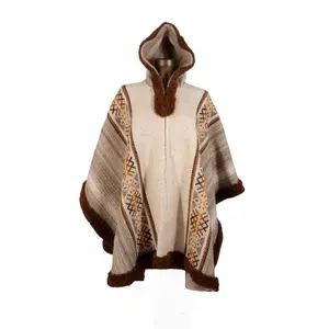 Handmade Plush Wool Poncho from Ecuador | Ultra Soft & Cozy | Free Tote Bag