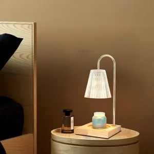Candle Warmer Lamp, Electric Candle Warmer lamp with Timer, Scented Wax Melt Candle Lamp Warmers with 2 Bulbs，Dimmable Candle Warmer for Home Decor