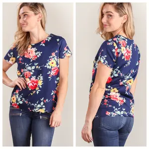 Midnight Garden Scallop Top