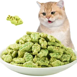 【Petlovers】Portable Cat Chew Biscuits - Natural Grass Treats for Hairball Removal, Oral Health, Cat Pet Supplies