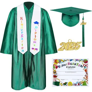 Kindergarten Graduation Cap and Gown Set with Tassel 2026 Charms Graduations Stoles for Kid Preschool