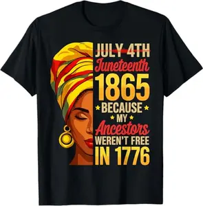 Juneteenth 1865 African American Women Black History Month T-Shirt