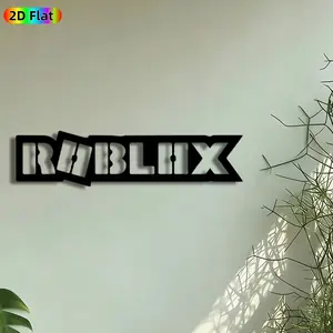 1pc Roblox Logo Metal Wall Art, Roblox Emblem Statue Mural, Artistic Metalwork, Intricate Craftsmanship, Perfect for Housewarming, Graduation Decor, Perfect for Game Room Bedroom Office Decor, Ideal Gift for Roblox Enthusiasts.