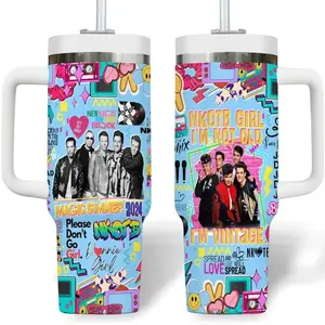 New Kids On The Block Music 40oz Tumbler With Handle, Gift for fan