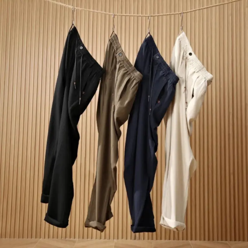 Spring Summer New Men's Linen Casual Pants
