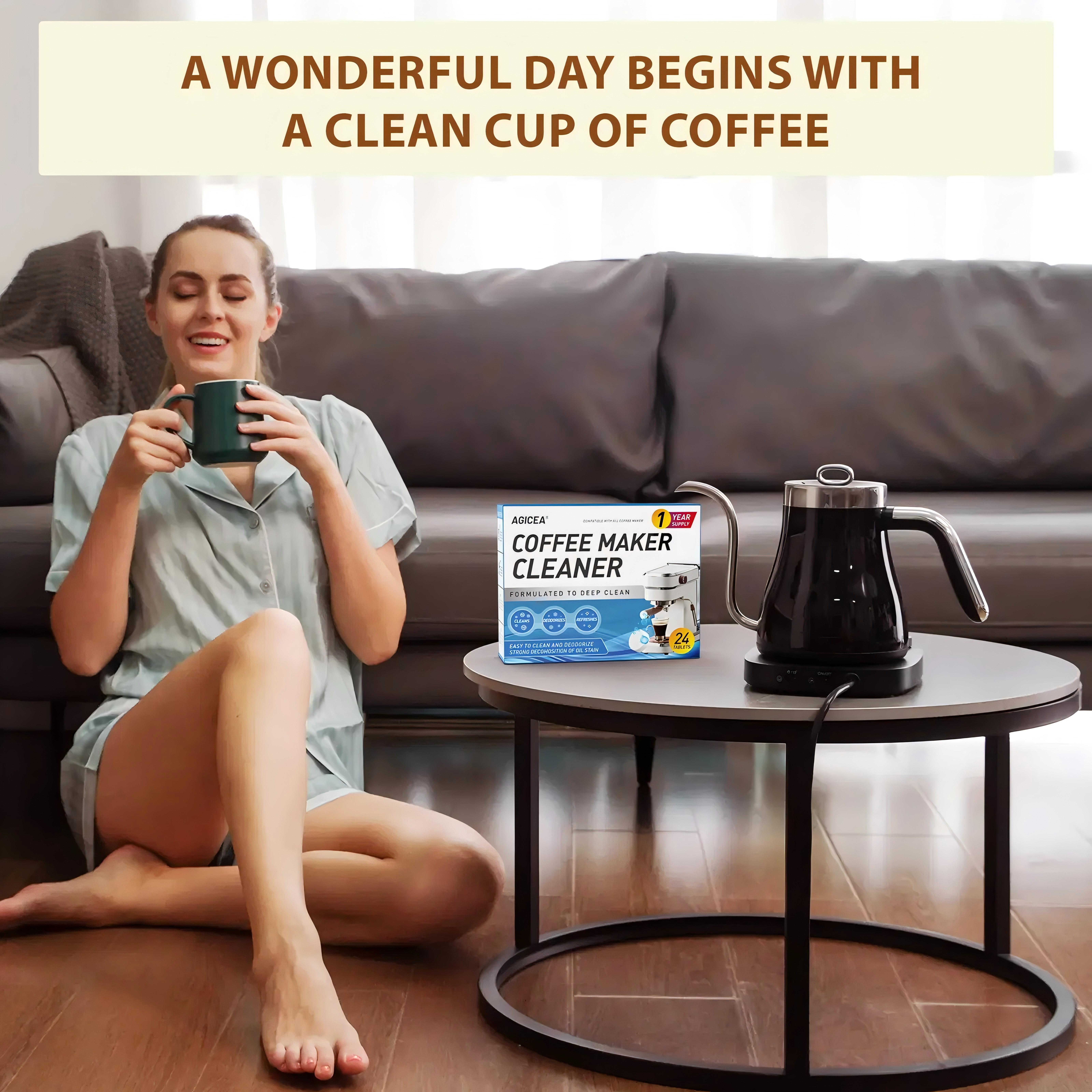 24 Pack Coffee Maker Cleaner Tablets, Universal Descaling Tablets for Keurig, Nespresso, Delonghi, All Coffee Machines, 1 Year Supply 24 Pack Coffee Maker Cleaner Tablets, Universal Descaling Tablets for Keurig, Nespresso, Delonghi, All Coffee Machines, 1 Year Supply