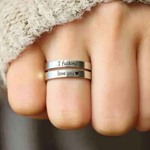 I Fvcking Love You Ring Adjustable Tarnish-Free One Size Fits All Gift for Significant Others