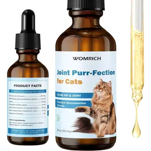 Joint Supplement for Cats Glucosamine & Chondroitin Drops Arthritis Relief for Senior Cats Hip & Joint Care for Indoor Cat Cat Supplements & Vitamins 59ML