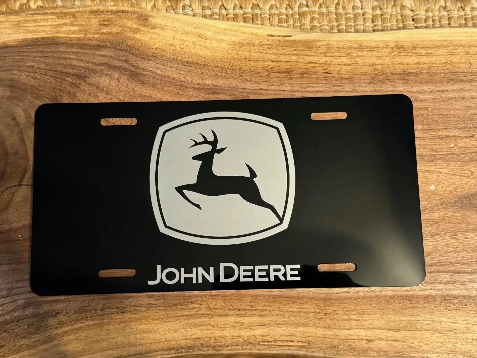 Black John Deere License Plate Car Tag Car Truck Accessories
